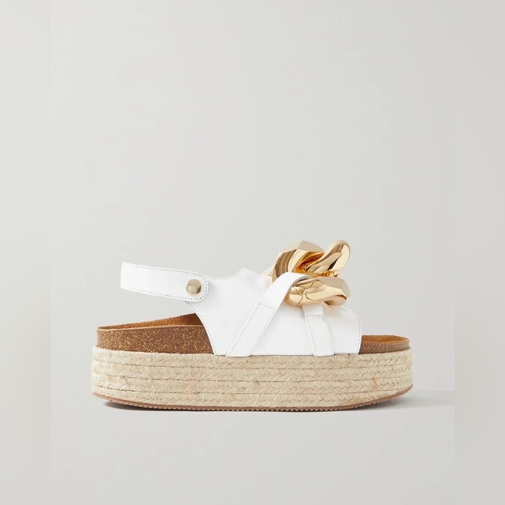 JW ANDERSON Women's White and Gold Sandals 8.5